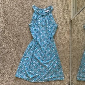 Classy blue pattern dress